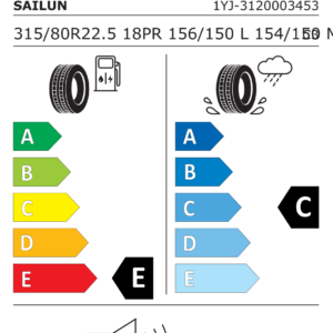SAILUN Z315/80 R22.5 SAW1 156/150L 18 FRONT - obrazek 2