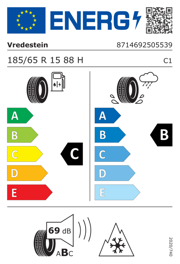 VREDESTEIN Z185/65 R15 WINTRAC 88H