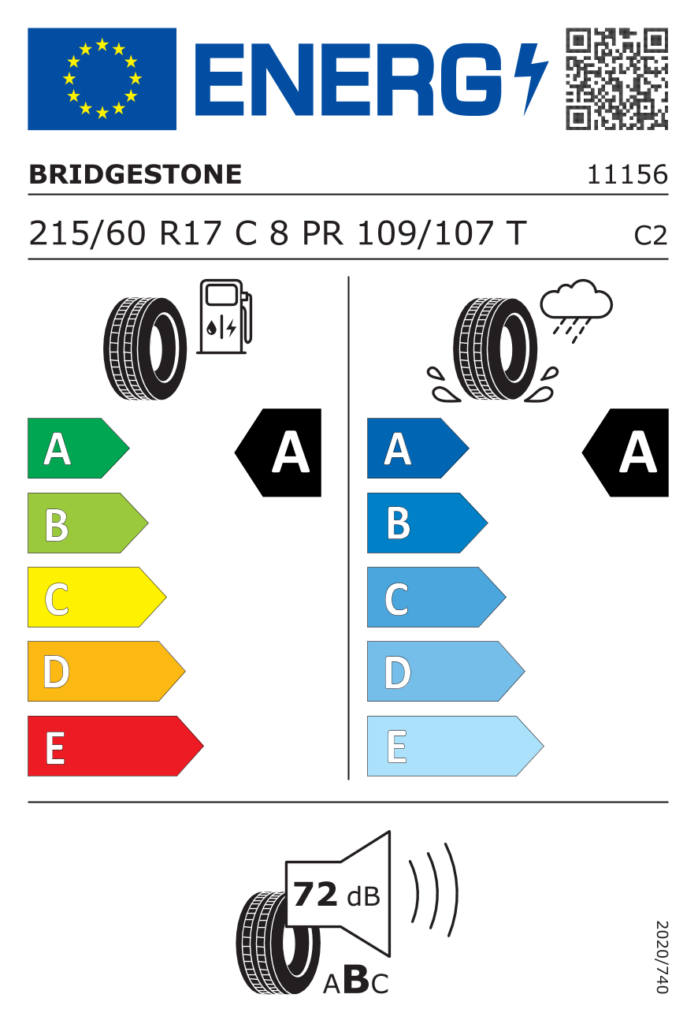 BRIDGESTONE L215/60 R17C DURAVIS R660 ECO 109T