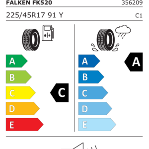 FALKEN L225/45 R17 AZENIS FK520 91Y RG AO - obrazek 3
