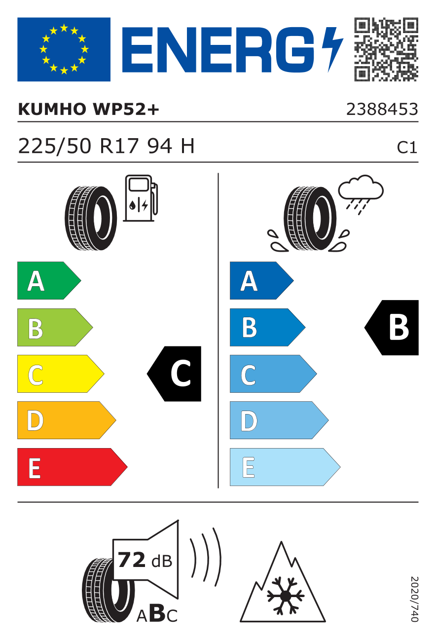 KUMHO Z225/50 R17 WINTERCRAFT WP52+ 94H - obrazek 3