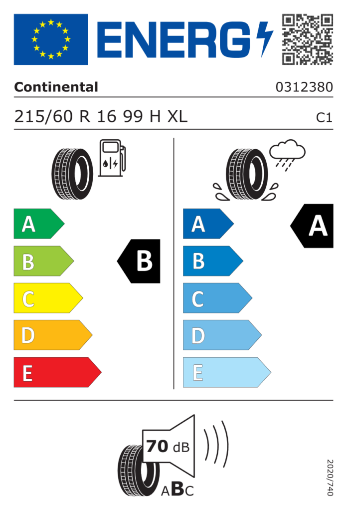 CONTINENTAL L215/60 R16 ULTRACONTACT 99H XL FR