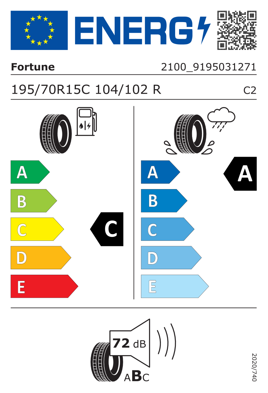 FORTUNE L195/70 R15C FSR-71 104/102R - obrazek 3