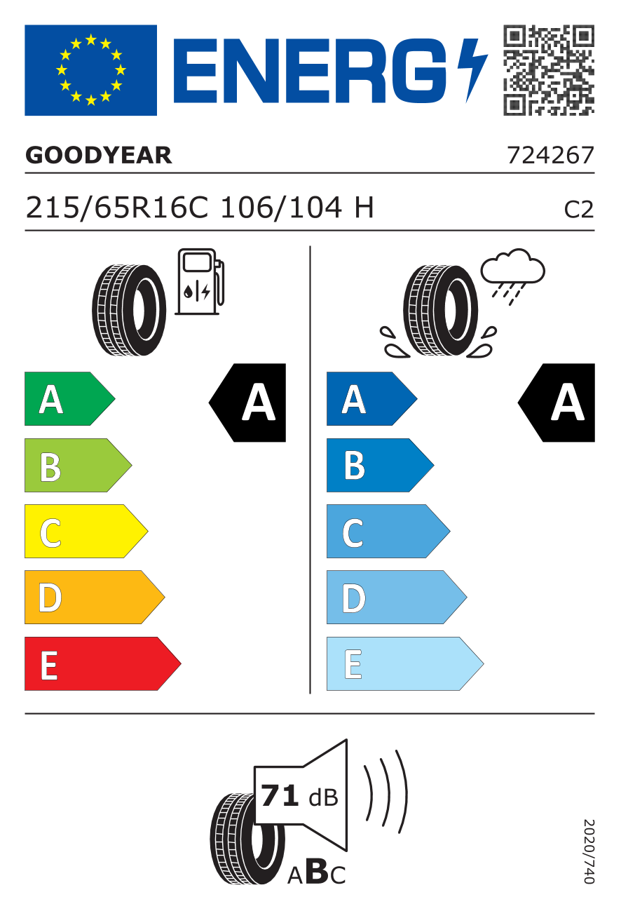 GOOD-YEAR L215/65 R16C EFFICIENTGRIP CARGO 2 106/104H - obrazek 3
