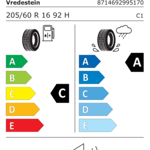 VREDESTEIN L205/60 R16 ULTRAC+ 92H - obrazek 3