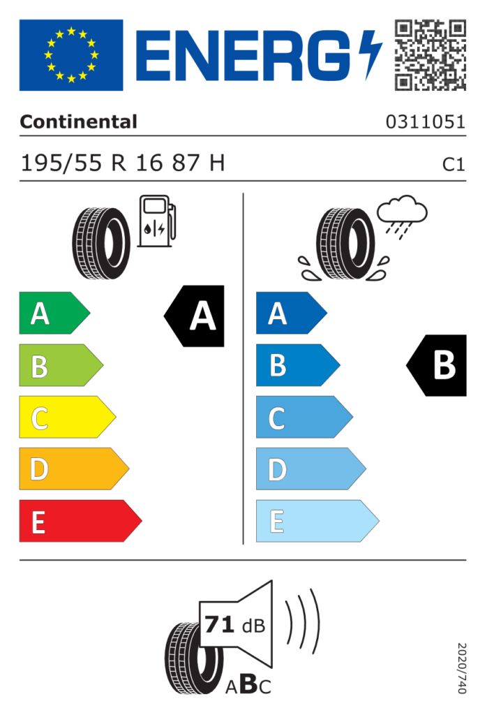 CONTINENTAL L195/55 R16 ECOCONTACT 6 87H