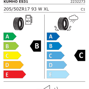 KUMHO L205/50 R17 ECOWING ES31 93W XL - obrazek 3