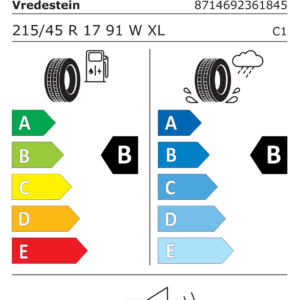 VREDESTEIN L215/45 R17 ULTRAC 91W XL AO - obrazek 3