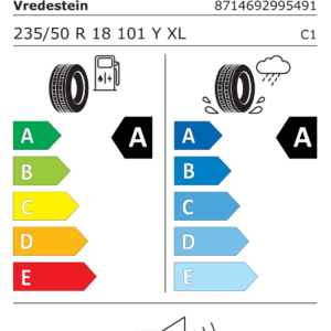 VREDESTEIN L235/50 R18 ULTRAC+ 101Y XL RG - obrazek 3