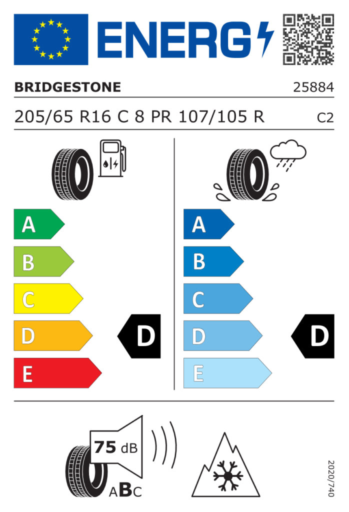 BRIDGESTONE Z205/65 R16C W995 107/105R.