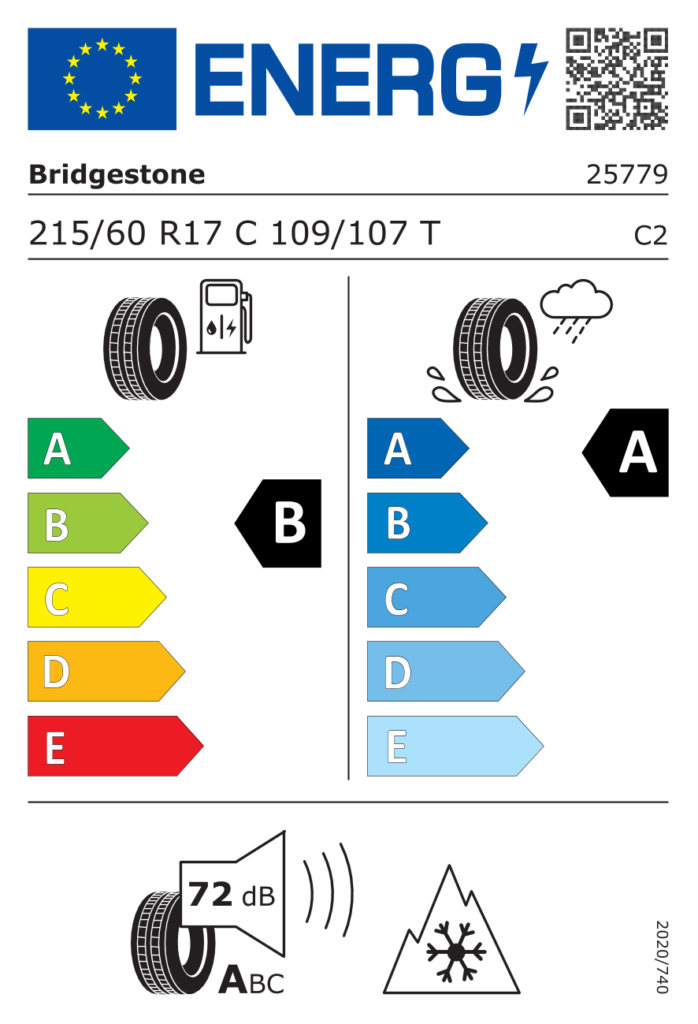 BRIDGESTONE Z215/60 R17C DURAVIS WINTER 109T ENLITEN