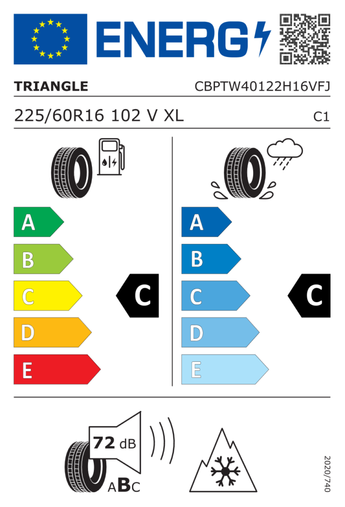 TRIANGLE Z225/60 R16 WINTERX TW401 102V XL