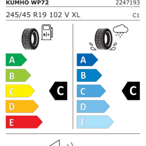 KUMHO Z245/45 R19 WINTERCRAFT WP72 102V XL - obrazek 3