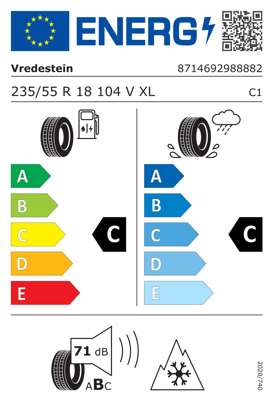 VREDESTEIN Z235/55 R18 WINTRAC PRO+ 104V XL RG - obrazek 3
