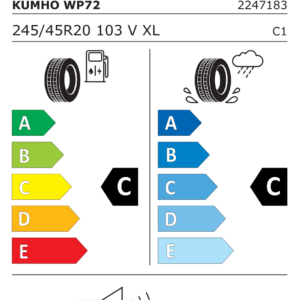 KUMHO Z245/45 R20 WINTERCRAFT WP72 103V XL RG - obrazek 3